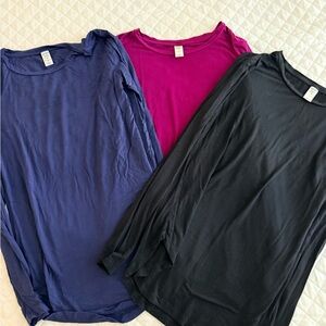 Bundle Long Sleeve Tunic - Black, Blue, and Purple
